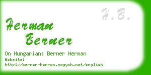herman berner business card